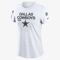Dallas Cowboys Salute to Service City Edge жіноча Nike NFL футболка колір білий