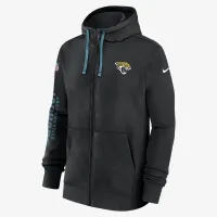 Jacksonville Jaguars Sideline Team Issue Club чоловічі Nike Full Zip Толстовка з капюшоном колір чорний