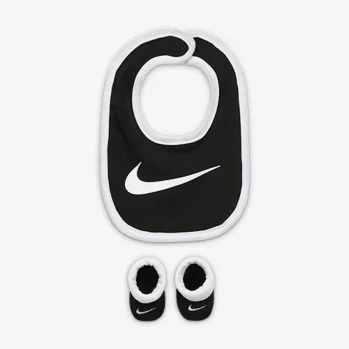 Nike Swoosh Bib and Booties Box комплект Baby комплект колір чорний
