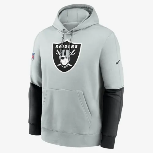 Las Vegas Raiders Sideline Team Issue Club чоловічі Nike NFL Pullover Толстовка з капюшоном колір сірий