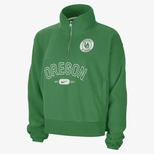 Oregon Fly женская Nike College 1/4-Zip Куртка цвет зеленый