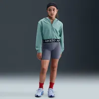 Nike Pro Fleece Big детские (Girls') Dri-FIT Full-Zip Толстовка с капюшоном цвет зеленый