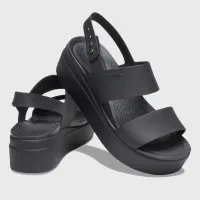 Шлёпанцы Crocs Brooklyn Low Wedge 206453-060 - Черные