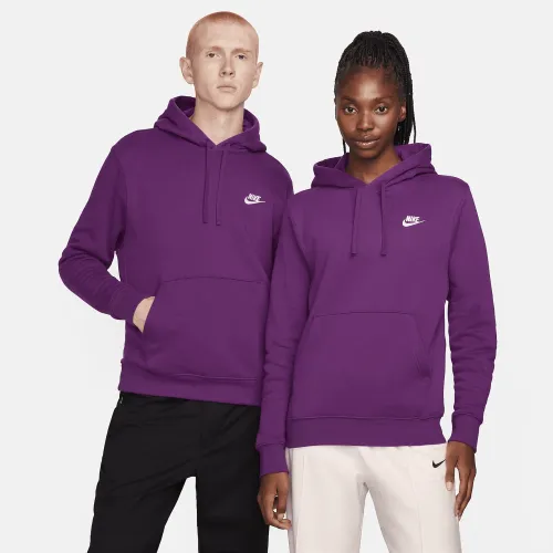 Nike Sportswear Club Fleece Pullover Толстовка с капюшоном цвет фиолетовый