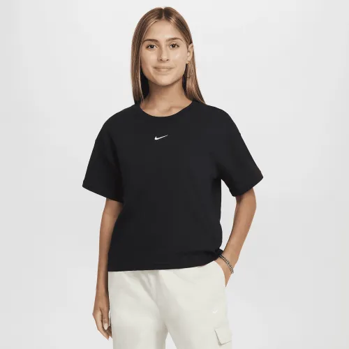 Nike Sportswear Essential Big дитячі (Girls') футболка колір чорний