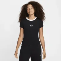 Nike Sportswear Chill Knit жіноча Slim Cropped Tee колір чорний
