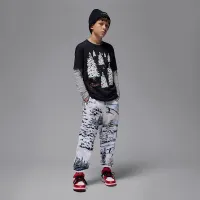 Nike Jordan Brooklyn Fleece Big дитячі Holiday Pants колір білий
