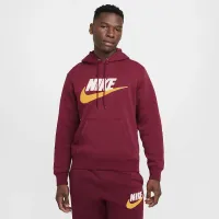 Nike Club Fleece мужские Pullover Толстовка с капюшоном цвет красный