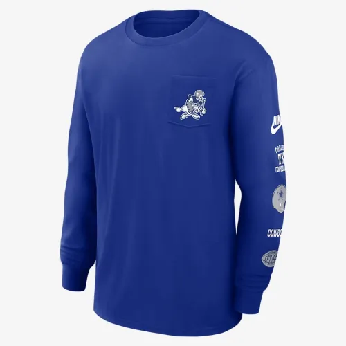 Dallas Cowboys Rewind Max90 Pocket чоловічі Nike NFL Long-Sleeve футболка блакитний