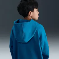 Nike Sportswear Club Fleece Big детские оверсайз Full-Zip Толстовка с капюшоном синий