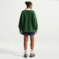 Nike Sportswear Phoenix Fleece жіноча оверсайз Graphic Polo Top колір зелений