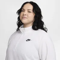 Nike Sportswear Club Fleece жіноча 1/2-Zip світшот (великі розміри) колір коричневий