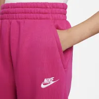 Nike Sportswear Club Fleece Big детские (Girls') Wide-Leg Pants Pink