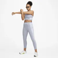 Nike Pro женская С высокой Талией 7/8 тренировочные лосины с карманамицвет фиолетовый