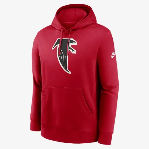Atlanta Falcons Rewind Club Logo Men’s Nike NFL Pullover Толстовка с капюшоном цвет красный