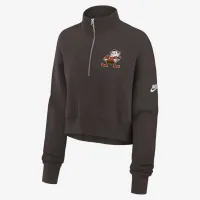 Cleveland цвет коричневыйs Rewind Phoenix женская Nike NFL Cropped 1/4-Zip Crew цвет коричневый