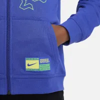 Nike Brazil Club Fleece Big дитячі Full-Zip Толстовка з капюшоном блакитний