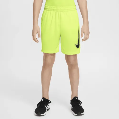 Nike Multi Big детские (для мальчиков) Dri-FIT Graphic тренировочные шорты Yellow