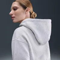 Nike Sportswear Phoenix Fleece женская Loose Full-Zip Cropped Толстовка с капюшоном цвет коричневый