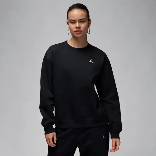 Nike Jordan Brooklyn Fleece жіноча Crew-Neck світшот колір чорний