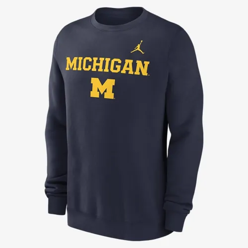 Michigan Wolverines Primetime Primary Stack чоловічі Nike College Pullover Crew блакитний