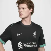 Liverpool FC 2024/25 Stadium Away мужские Nike Dri-FIT Soccer Replica Jersey цвет черный