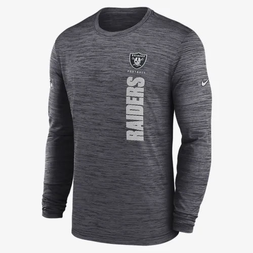Las Vegas Raiders Sideline Velocity чоловічі Nike Dri-FIT NFL Long-Sleeve футболка колір чорний