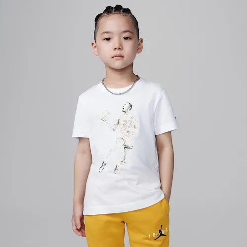 Nike Air Jordan Little детские Dots Graphic футболка цвет белый