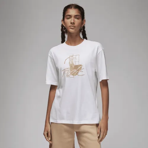 Nike Jordan жіноча Graphic футболка колір білий