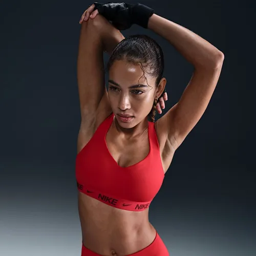 Nike Indy High Support женская Padded Adjustable Sports Bra цвет красный