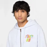 Nike SB Fleece Front-Zip Skate Толстовка з капюшоном колір сірий