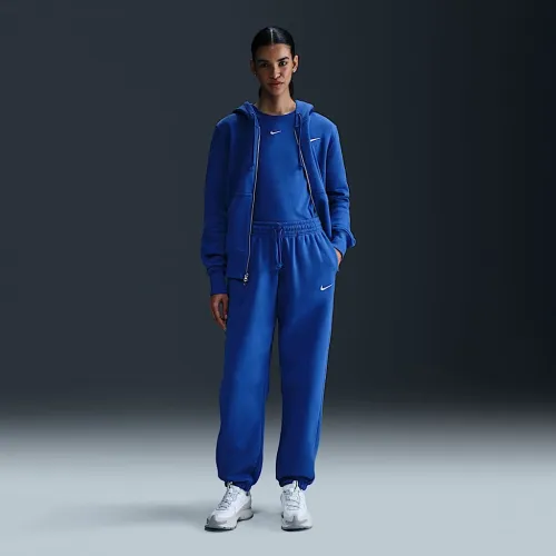 Nike Sportswear Phoenix Fleece женская С высокой Талией оверсайз Sweatpants синий