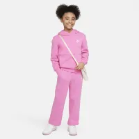 Nike Sportswear Club Fleece Big детские (Girls') Wide-Leg Pants Pink