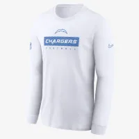 Los Angeles Chargers Sideline Team Issue чоловічі Nike Dri-FIT NFL Long-Sleeve футболка колір білий