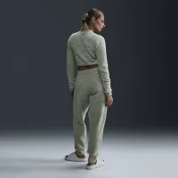 Nike Sportswear Phoenix Cozy Букле женская Tight Long-Sleeve Knit Top цвет зеленый