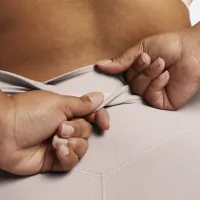 Nike Zenvy женская Gentle-Support С высокой Талией 7/8 лосины (большие размеры) цвет коричневый