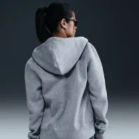 Nike Sportswear Phoenix Fleece женская Full-Zip Толстовка с капюшоном цвет серый