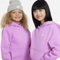 Nike Sportswear Club Fleece Big дитячі Pullover Толстовка з капюшоном колір фіолетовий