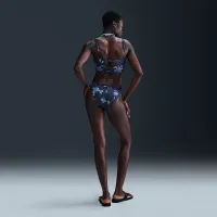Nike Swim жіноча V-Neck Midkini блакитний