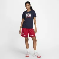 USAB Practice женская Nike баскетбольные шорты цвет красный