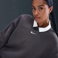 Nike Sportswear Phoenix Fleece жіноча оверсайз Crew-Neck світшот колір сірий