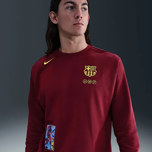 FC Barcelona Club Fourth мужские Nike Soccer Crew-Neck цвет красный