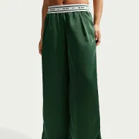 Nike Sportswear женская Loose Mid-Rise Satin Pants цвет зеленый