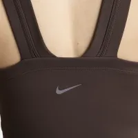 Nike One Fitted женская Dri-FIT Strappy Cropped Tank Top цвет коричневый
