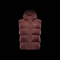 Nike Sportswear Metro Puffer женская Therma-FIT Loose Hooded Vest цвет коричневый
