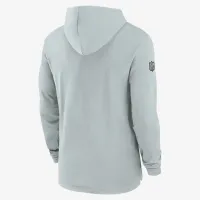 Las Vegas Raiders Sideline чоловічі Nike Dri-FIT NFL Long-Sleeve Hooded Top колір сірий
