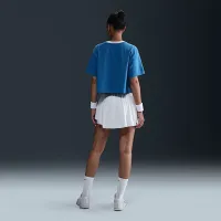 Nike Heritage женская Dri-FIT Short-Sleeve Cropped футболка синий