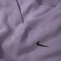 Nike Sportswear Phoenix Fleece жіноча оверсайз Cropped V-Neck Top (великі розміри) колір фіолетовий