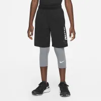 Nike Pro Dri-FIT Big дитячі (для хлопчиків) 3/4-Length Tights колір сірий