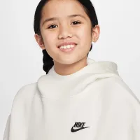 Nike Sportswear Tech Fleece Girls' оверсайз Толстовка с капюшоном цвет белый